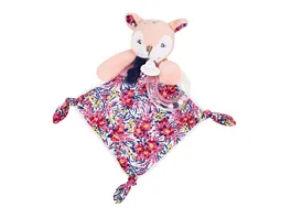 DOUDOU Rehkitz Schmusetuch mit Rassel 22cm