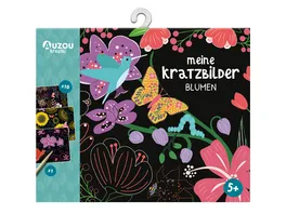 AUZOU Verlag Kreativ Set Meine Kratzbilder Blumen