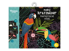 AUZOU Verlag Kreativ Set Meine Kratzbilder Fantastische Voegel