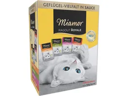 Miamor Katzennassfutter Ragout Royale Gefluegel Vielfalt in Sauce Multibox
