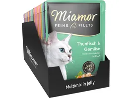 Miamor Katzennassfutter Feine Filets Pouch Multipack 24x100g