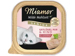 Miamor Katzennassfutter Milde Mahlzeit Senior Gefluegel Pur Rind