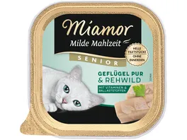 Miamor Katzennassfutter Milde Mahlzeit Senior Gefluegel Pur Rehwild