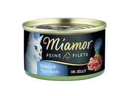 Miamor Katzennassfutter Feine Filets Skipjack Thunfisch in Jelly