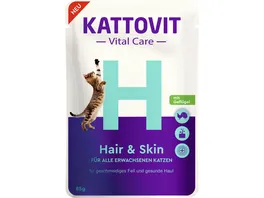 Kattovit Katzennassfutter Vital Care Hair Skin mit Gefluegel