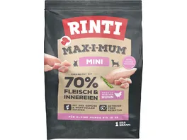 RINTI Hundetrockenfutter MAX I MUM Mini Adult Huhn