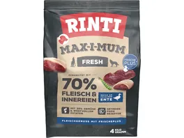 RINTI Hundetrockenfutter MAX I MUM Ente