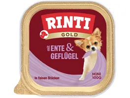 RINTI Hundenassfutter Gold Mini Ente Gefluegel