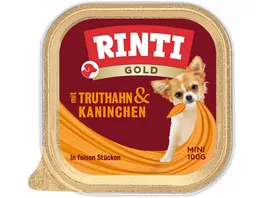 RINTI Hundenassfutter Gold Mini Truthahn Kaninchen