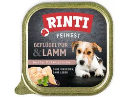 RINTI Hundenassfutter Feinest Gefluegel pur Lamm