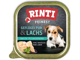 RINTI Hundenassfutter Feinest Gefluegel Pur Lachs