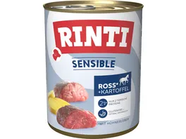 RINTI Hundenassfutter Sensible Ross Huehnerleber Kartoffel