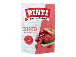 RINTI Hundenassfutter Kennerfleisch RIND Pouch