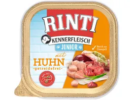 RINTI Hundenassfutter Kennerfleisch Junior Huhn