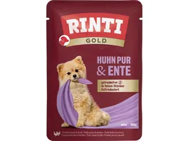 RINTI Hundenassfutter Gold Huhn Pur Ente