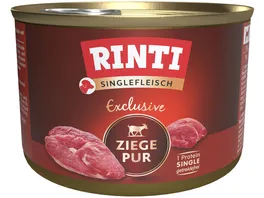 RINTI Hundenassfutter Singlefleisch Exclusive Ziege Pur