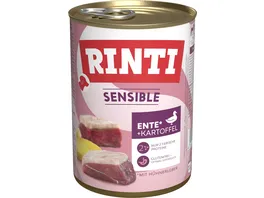 RINTI Hundenassfutter Sensible Ente Huhn Kartoffel