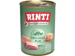 RINTI Hundenassfutter Singlefleisch Exclusive Gefluegel Pur