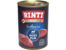 RINTI Hundenassfutter Singlefleisch Exclusive Ross Pur