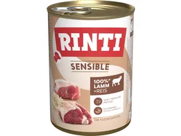 RINTI Hundenassfutter Sensible Lamm Reis