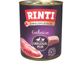 RINTI Hundenassfutter Singlefleisch Exclusive Gefluegel Pur