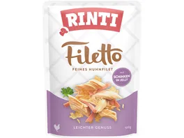 RINTI FILETTO Hundenassfutter feines Huhnfilet mit Schinken in Jelly