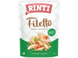 RINTI Hundenassfutter Filetto Huhnfilet mit Gemuese in Jelly