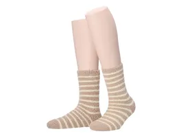 MOVE UP Damen Kuschelsocken Ringel