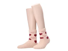 MOVE UP Damen Kuschelsocken Herzen