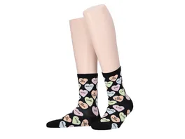 MOVE UP Damen Socken bunte Herzen