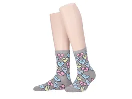 MOVE UP Damen Socken bunte Herzen