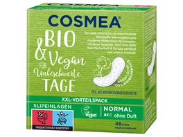 Cosmea BIO Slipeinlagen VEGAN Normal ohne Duft 48 Stueck XXL Vorteilspack