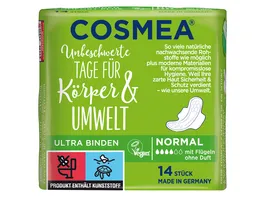 Cosmea Comfort Plus Ultra Binden Geruchsschutz Normal mit Fluegeln 14 Stueck