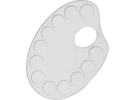 KREUL Metallpalette oval mit 12 Vertiefungen