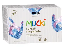 KREUL MUCKI Funkel Fingerfarbe 6er Set 150 ml