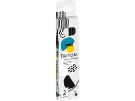 KREUL SOLO GOYA Triton Acrylic Paint Marker 1 4 mm 2er Set schwarz und weiss