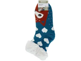 Damen XMAS ABS Homesocken Herzen