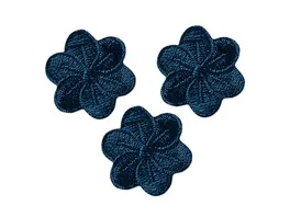 Mono Quick Buegelmotiv Midi Blumen dunkelblau