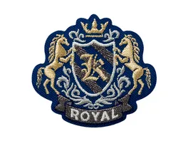 Mono Quick Buegelmotiv Midi Wappen Royal