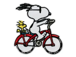 Mono Quick Buegelmotiv Midi Peanuts Snoopy auf Fahrrad