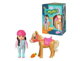 BABY born Minis Playset Horse Fun 7 cm grosse Puppe Kim mit Pferd und Moehre 906149 Zapf Creation