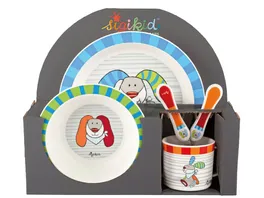 sigikid Kinder Lunch Set aus Melamin 5 Teile Ringel Dingel Hase