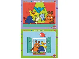 Schmidt Spiele Die Maus 2 Kinder Rahmenpuzzle 16 Teile 24 Teile