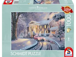 Schmidt Spiele Thomas Kinkade Studios Graceland Christmas 1 000 Teile Puzzle
