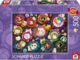 Schmidt Spiele Erwachsenenpuzzle Kaetzchen a la Latte Art 500 Teile Puzzle