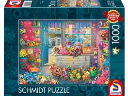 Schmidt Spiele Erwachsenenpuzzle Bunter Blumenladen 1 000 Teile Puzzle