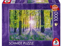 Schmidt Spiele Erwachsenenpuzzle Zarte Glockenblumen im Wald 1 000 Teile Puzzle
