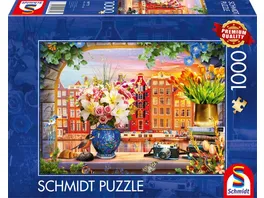 Schmidt Spiele Erwachsenenpuzzle Besuch in Amsterdam 1 000 Teile Puzzle