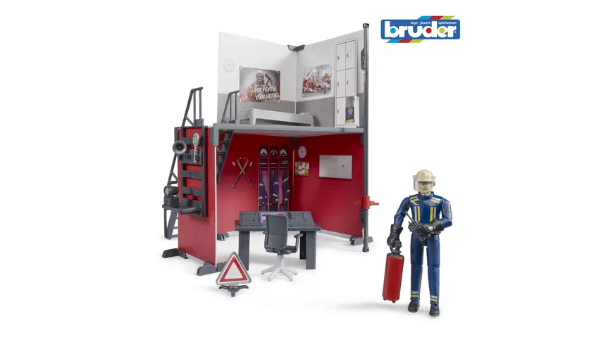 BRUDER bworld Feuerwehrstation mit Feuerwehrmann 62702 online bestellen