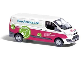 BUSCH 52437 1 87 Ford Transit Custom Flachdach Kastenwagen Flaschenpost